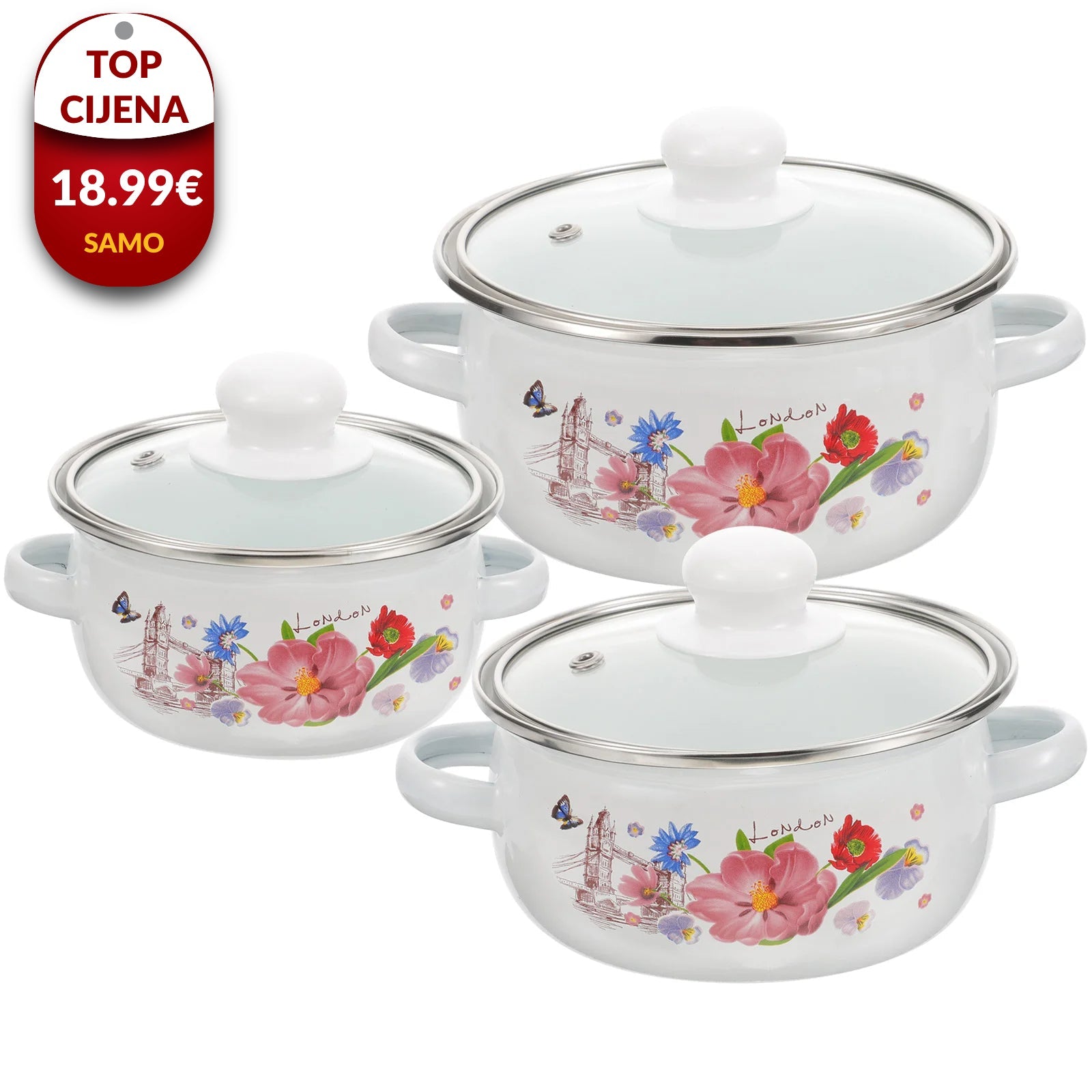 Set lonaca 3-dijelni set