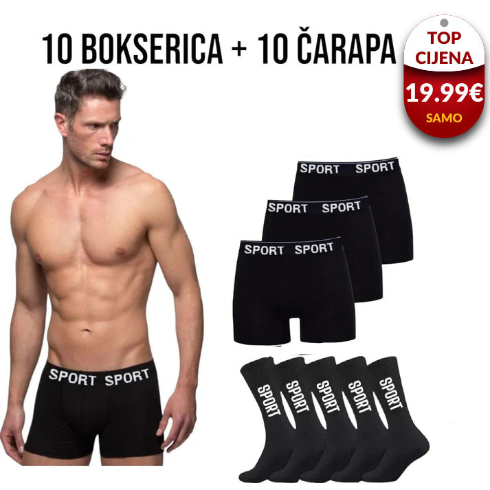 10 Bokserica + 10 pari čarapa