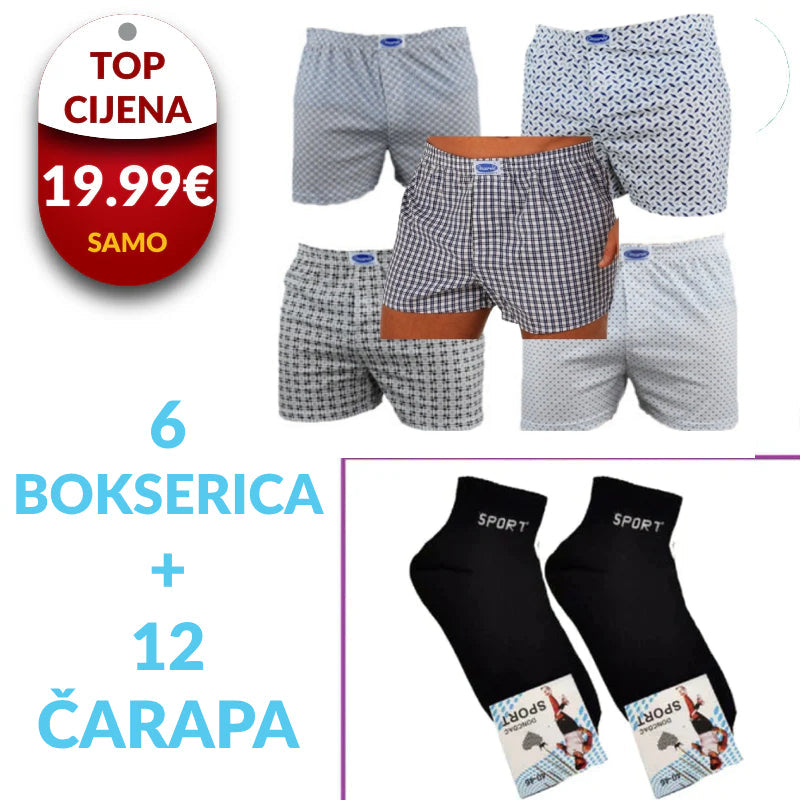 Onurel Bokserice+12 Čarapa - 6+12