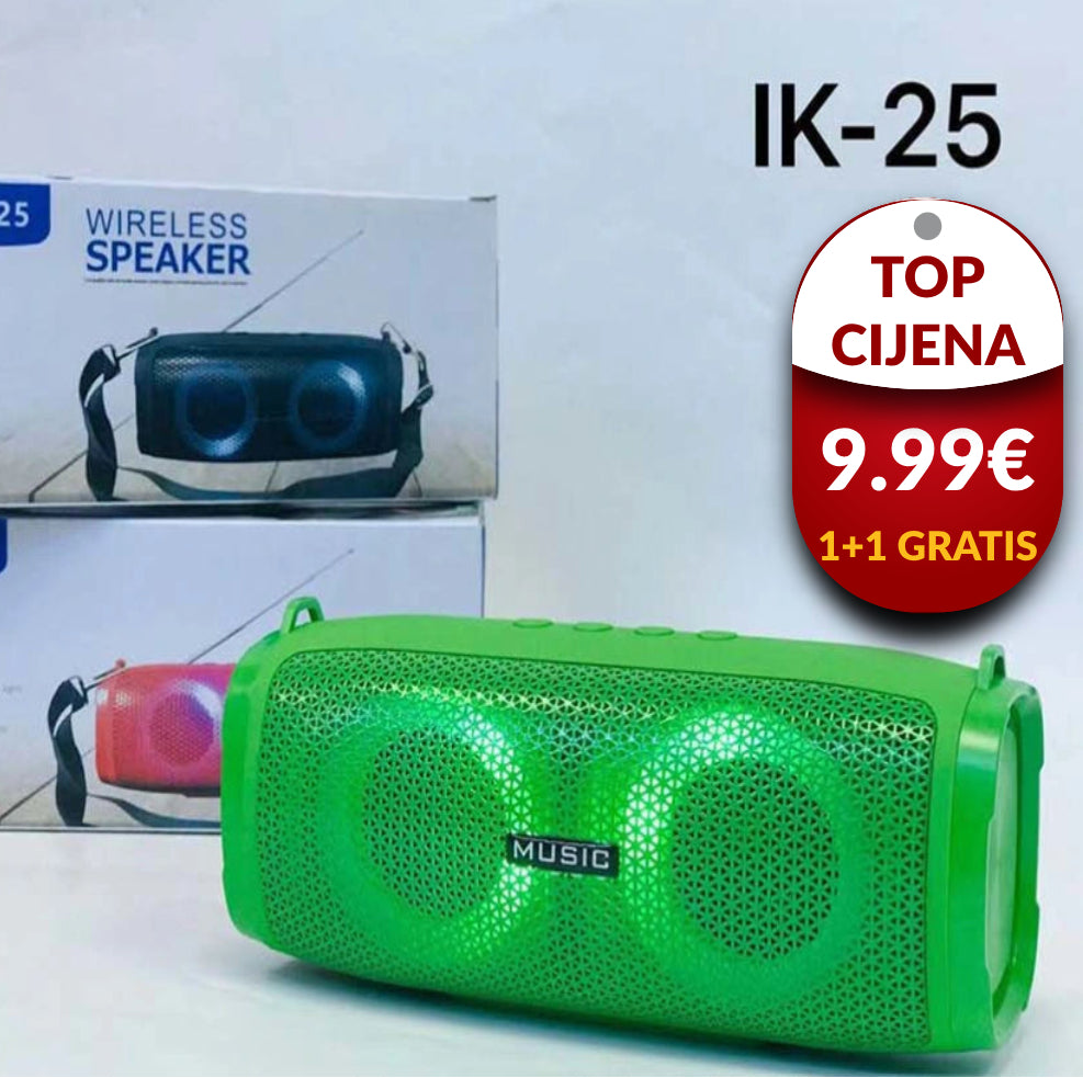 IK25 Bežični Bluetooth Zvučnik 1+1 GRATIS