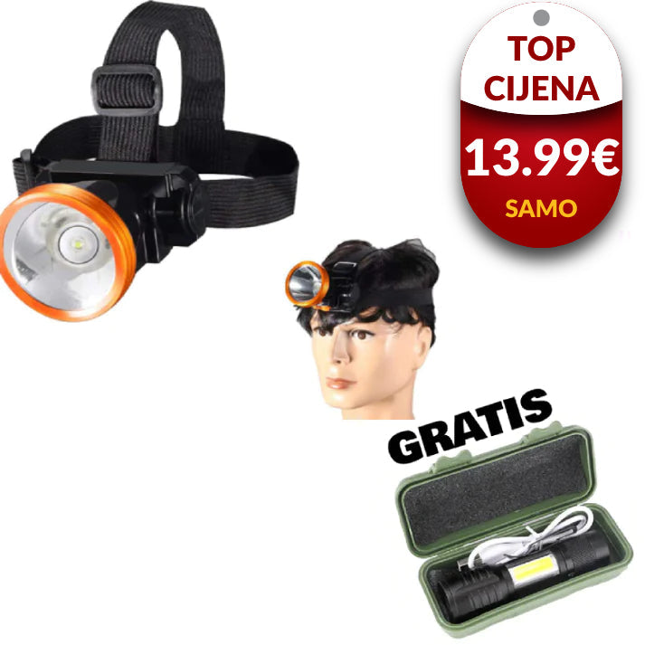 Naglavna LED lampa+Takitčka lampa GRATIS